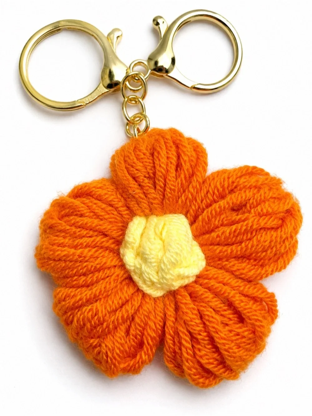 Crochet Flower Keychain Purse Charm – Choose Your Color